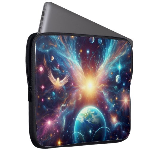 Earth and Her Sister Planets on an Electronics Bag Laptop Sleeve (Voorkant Rechts)