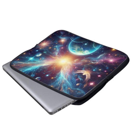 Earth and Her Sister Planets on an Electronics Bag Laptop Sleeve (Voorkant onderkant)