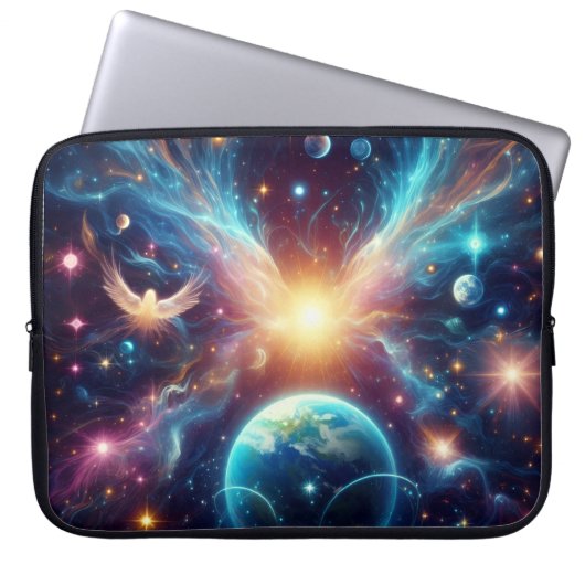 Earth and Her Sister Planets on an Electronics Bag Laptop Sleeve (Voorkant)