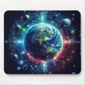 Earth and Planets Outer Space Mousepad Muismat (Voorkant)