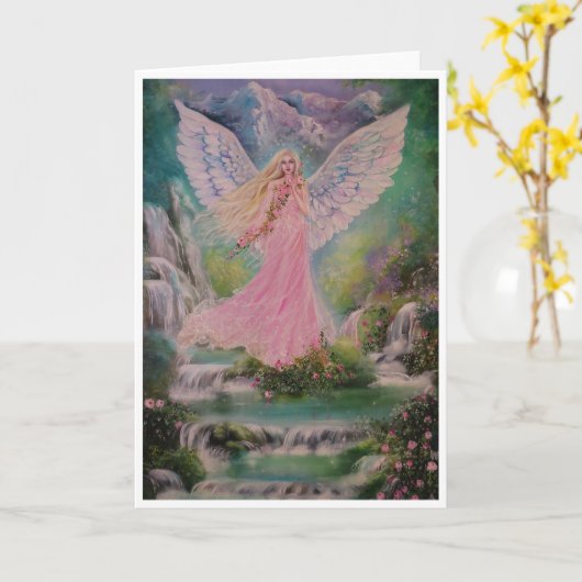Earth angel greeting card kaart (Gele Bloem)