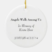 Earth Angel Keramisch Ornament (Achterkant)