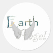 Earth Angel Ronde Sticker (Voorkant)