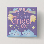 Earth Angel Vierkante Button 5,1 Cm (Voorkant)