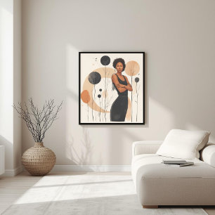 Earth Balance – Vrouwelijke Botanische Geometrie I Poster