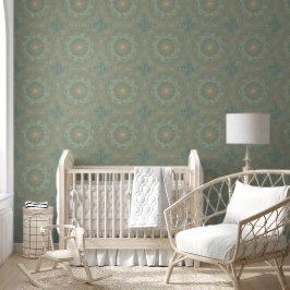 Earth Bloom Mandala – Getextureerde Geometrische K Behang