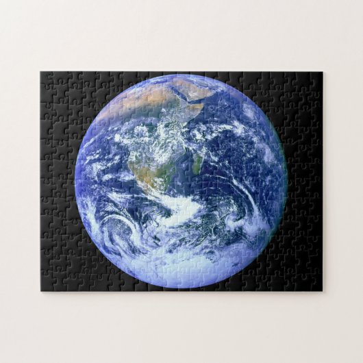 Earth Blue Marmer Legpuzzel (Horizontaal)