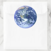 Earth Blue Marmer Ronde Sticker (Tas)