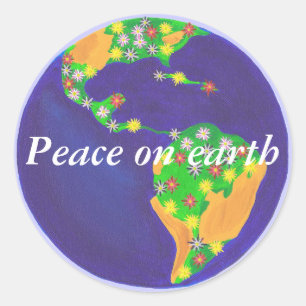 Earth boeket - Vrede op Aarde stickers