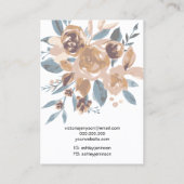 Earth boho floral logo sieraden oorbel ketting visitekaartje (Achterkant)