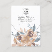 Earth boho floral logo sieraden oorbel ketting visitekaartje (Voorkant)