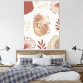 Earth Boho: Gezellige kunstpatronen Canvas Afdruk (Insitu (Slaapkamer))