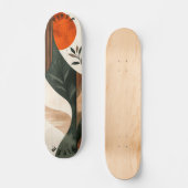 Earth Boho Minimalist - Natuurlijke unisex Persoonlijk Skateboard (Voorkant)