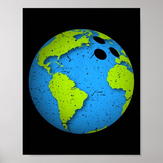 Earth Bowling LL. Dag van de Aarde is een gunst. F Poster (Voorkant)