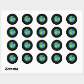 Earth Bowling LL. Dag van de Aarde is een gunst. F Ronde Sticker (Vel)