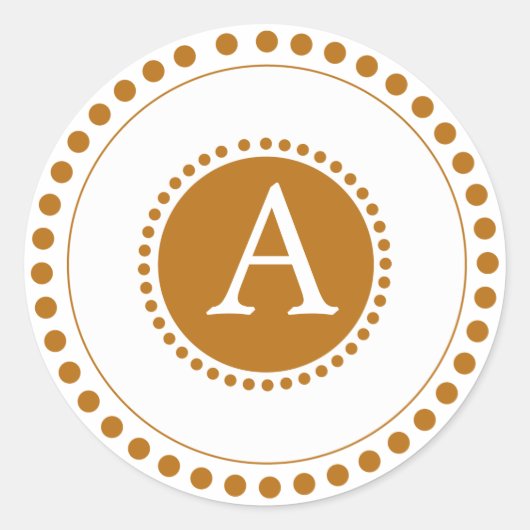 Earth Brown - gepersonaliseerde envelop afdichting Ronde Sticker (Voorkant)