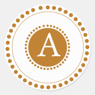 Earth Brown - gepersonaliseerde envelop afdichting Ronde Sticker