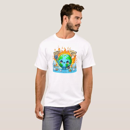 Earth Called - Bewustzijn van klimaatverandering k T-shirt (Voorkant volledig)