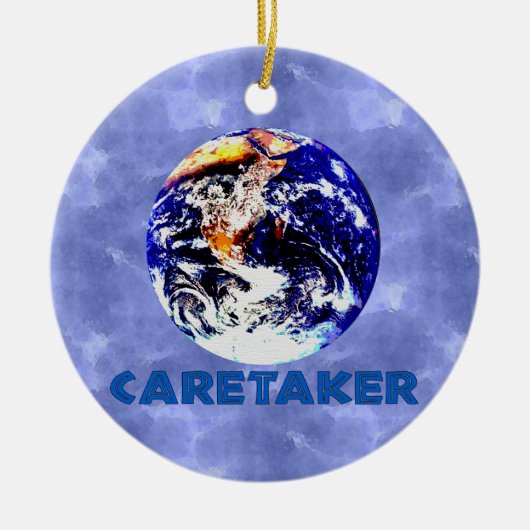 Earth Caretaker Keramisch Ornament (Voorkant)