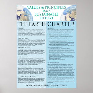 Earth Charter Poster - 22x31 Semi-Gloss