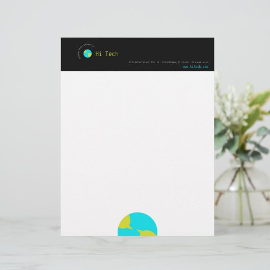 Earth Chat Briefhoofd Ontwerp (Staand voorkant)