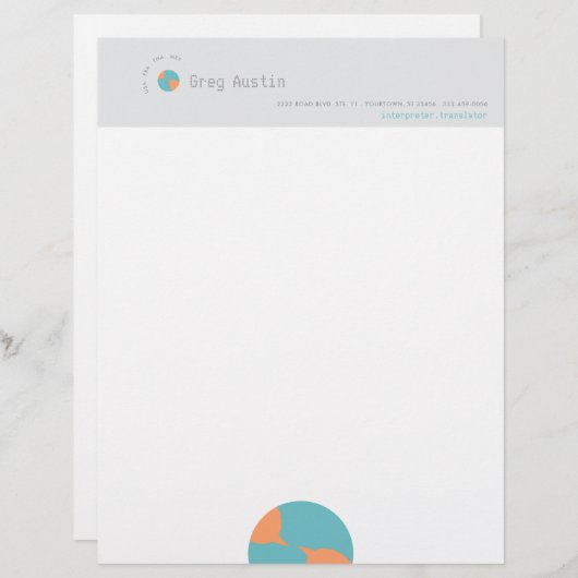 Earth Chat Persoonlijk Briefhoofd (Voorkant / Achterkant)