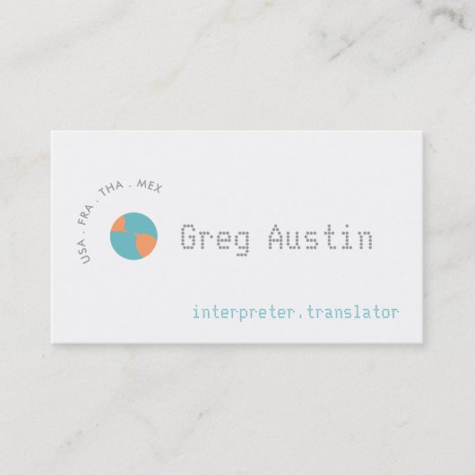 Earth Chat Visitekaartje (Voorkant)