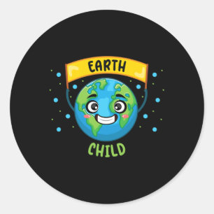 Earth Child Save Planet Teacher Science Climate Ch Ronde Sticker