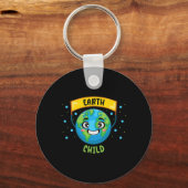 Earth Child Save Planet Teacher Science Climate Ch Sleutelhanger (Voorkant)