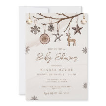 Earth Christmas Baby shower Invitation