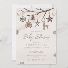 Earth Christmas Baby shower Invitation Kaart