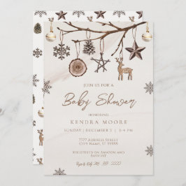 Earth Christmas Baby shower Invitation Kaart