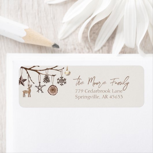 Earth Christmas Return-adreslabel Etiket (Insitu)