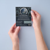 Earth Clock, Horoloog Adverteren Flyer (Hand)