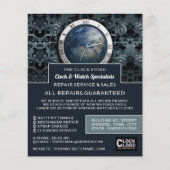 Earth Clock, Horoloog Adverteren Flyer (Voorkant)