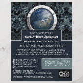 Earth Clock, Horoloog Adverteren Flyer (Voorkant)
