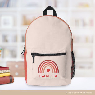 Earth Color Rainbow Gepersonaliseerde Meisjes Scho Bedrukte Rugzak