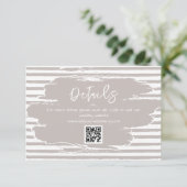 Earth Colours Wedding Details Informatiekaartje (Staand voorkant)