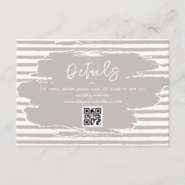 Earth Colours Wedding Details Informatiekaartje