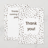 Earth Confetti Waterverf Stippen Dankjewel Kaart (Voorkant / Achterkant)