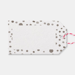 Earth Confetti Waterverf Stippen Gift Label Cadeaulabel