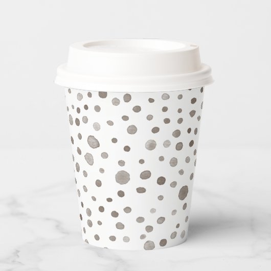 Earth Confetti Waterverf Stippen Paper Cup Papieren Bekers (Voorkant)