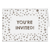 Earth Confetti Waterverf Stippen Verjaardagsuitnod (Voorkant Horizontaal)