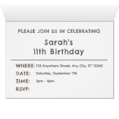 Earth Confetti Waterverf Stippen Verjaardagsuitnod (Binnen Horizontaal (Onder))