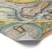 Earth Continent  digitale kaarten Poster (Hoek)