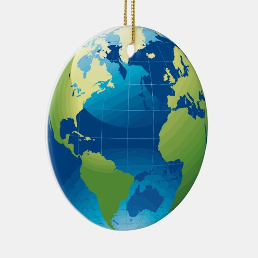 Earth Continent wereldbol ornament (Rechts)