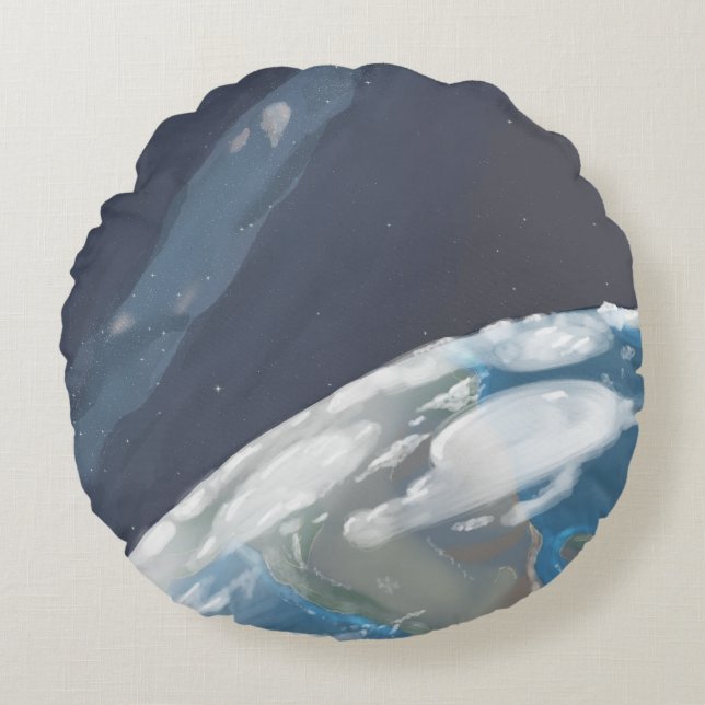 Earth Coussin Rond Kussen (Voorkant)