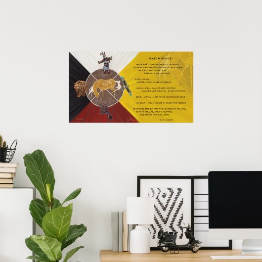 Earth Dance van Kim McElroy Poster (Thuiskantoor)