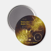 Earth Day 2012 - Sounds of Earth goud record Magneet (Voorkant / Achterkant)