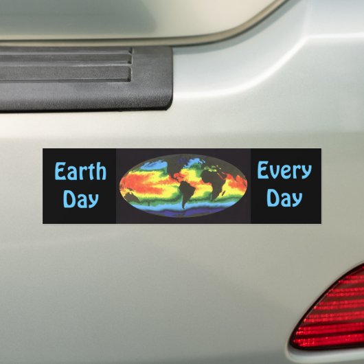Earth Day 2012 - Wereldwijde oppervlaktetemperatuu Bumpersticker (Op auto)